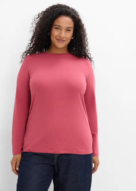 Maglia slim fit con puro cotone biologico (pacco da 2), bonprix