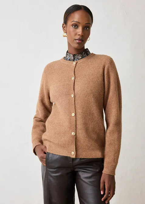 Cardigan in morbido misto alpaca e lana, bonprix