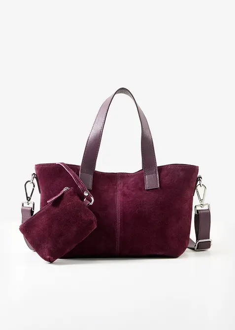Borsa a mano in pelle scamosciata, bonprix