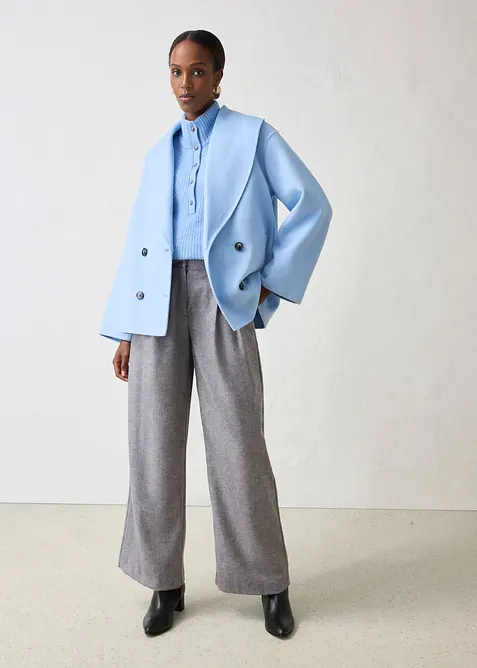 Giacca oversize in morbido misto lana, bonprix