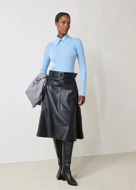 Maglione in filato fine di lana merino, bonprix