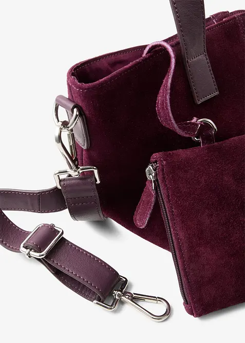 Borsa a mano in pelle scamosciata, bonprix