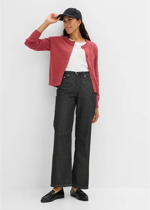 Jeans straight, vita media, bonprix