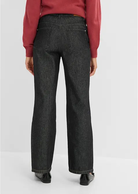 Jeans straight, vita media, bonprix
