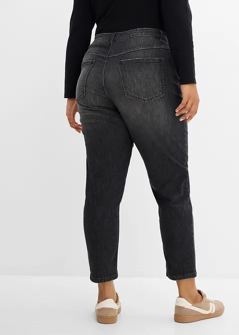 Mom jeans cropped, vita alta, bonprix