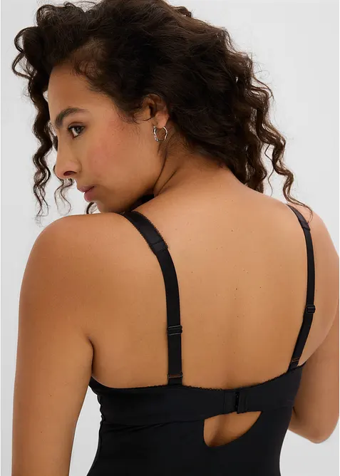Body senza ferretto con ricamo ed effetto modellante forte, bonprix