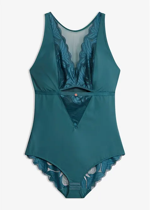 Body con pizzo ed effetto modellante medio, bonprix