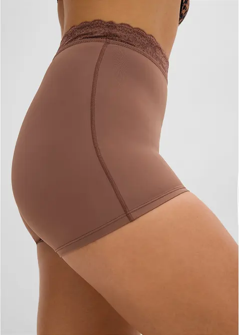Culotte con pizzo ed effetto modellante leggero (pacco da 2), bonprix