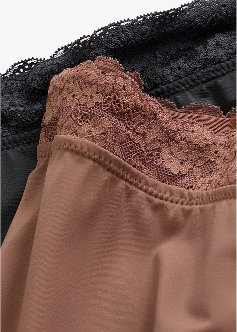 Culotte con pizzo ed effetto modellante leggero (pacco da 2), bonprix