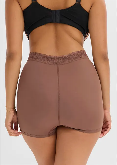 Culotte con pizzo ed effetto modellante leggero (pacco da 2), bonprix