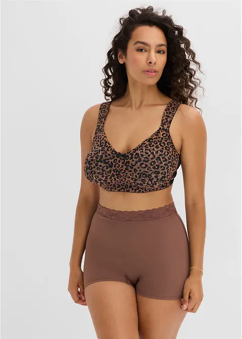 Culotte con pizzo ed effetto modellante leggero (pacco da 2), bonprix