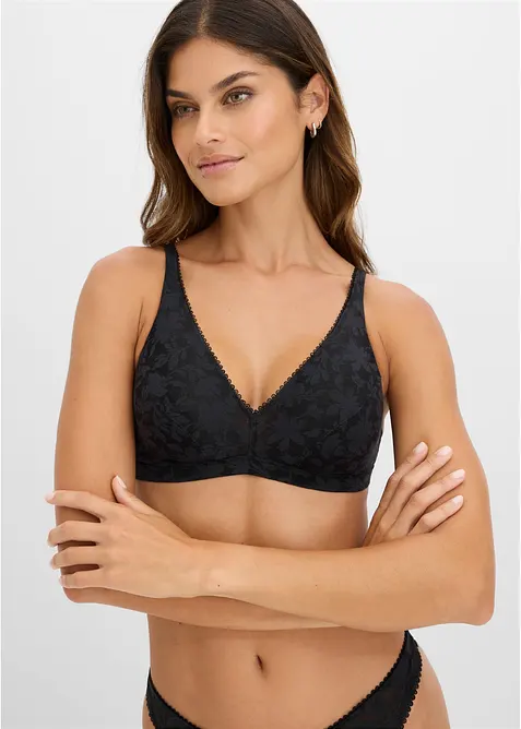 Bralette senza ferretto con materiale morbido, bonprix