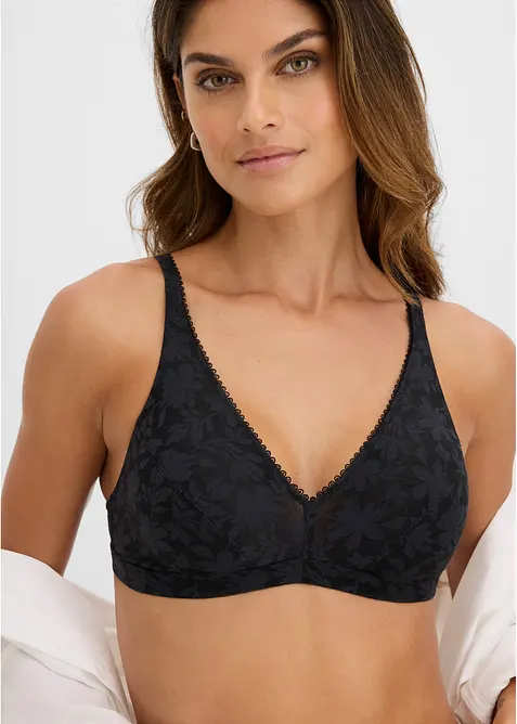 Bralette senza ferretto con materiale morbido, bonprix
