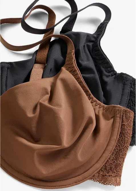 Reggiseno con ferretto e pizzo delicato (pacco da 2), bonprix