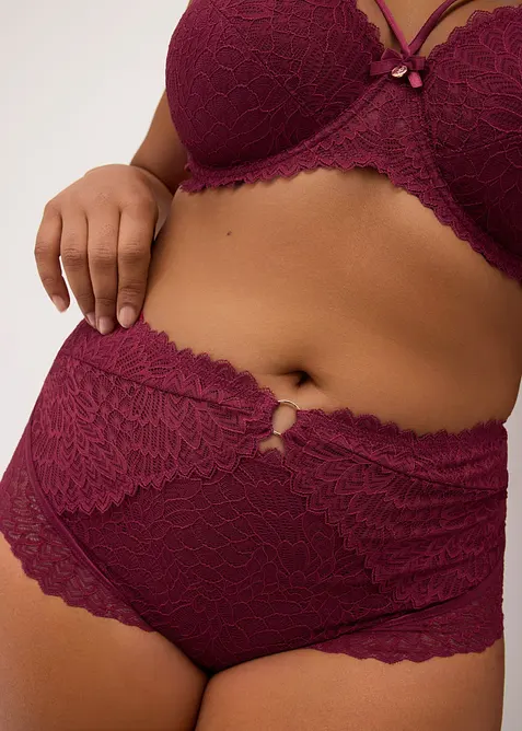 Panty a vita alta in pizzo delicato, bonprix