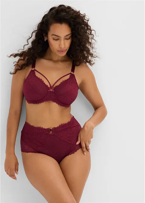 Panty a vita alta in pizzo delicato, bonprix