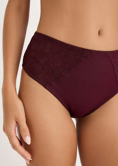 Slip alto con pizzo grafico, bonprix
