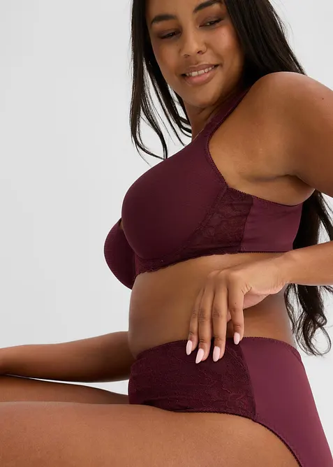 Slip alto con pizzo grafico, bonprix