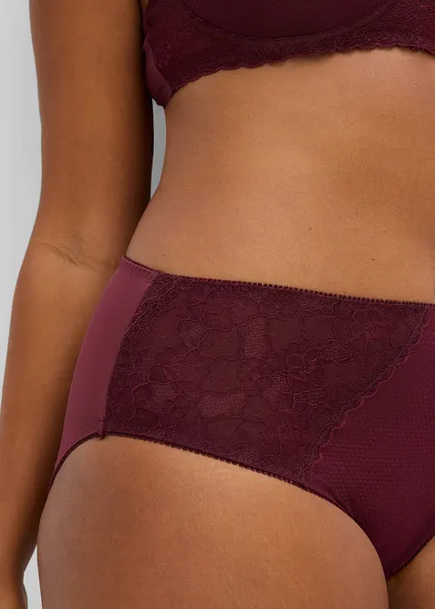 Slip alto con pizzo grafico, bonprix