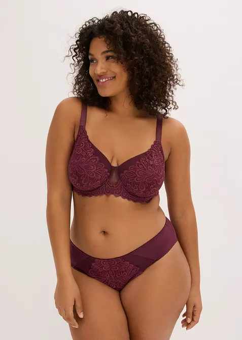 Reggiseno con ferretto e pizzo delicato, bonprix