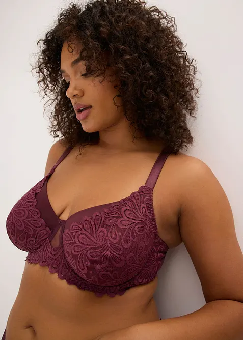 Reggiseno con ferretto e pizzo delicato, bonprix