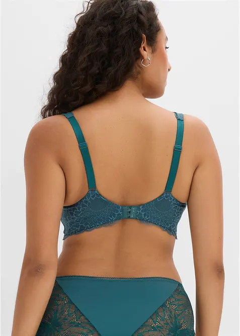 Bralette minimizer senza ferretto con pizzo delicato, bonprix