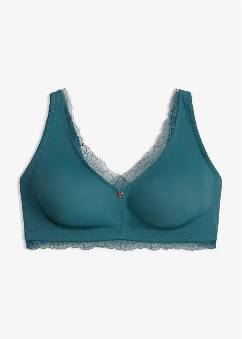 Bralette minimizer senza ferretto con pizzo delicato, bonprix