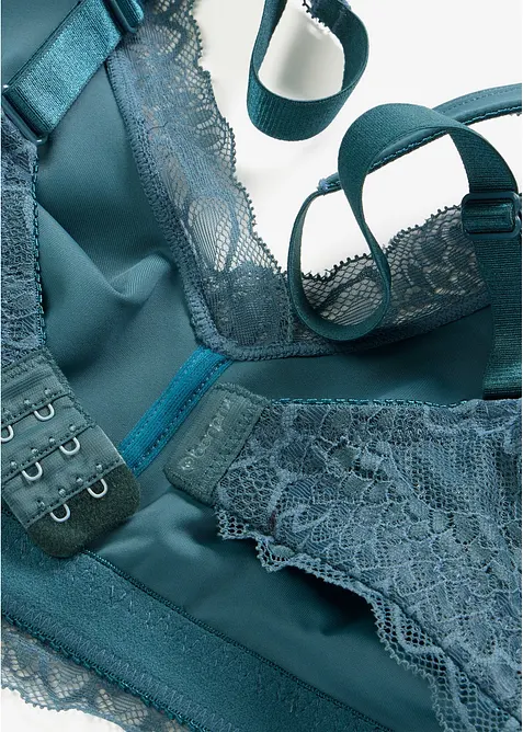 Bralette minimizer senza ferretto con pizzo delicato, bonprix