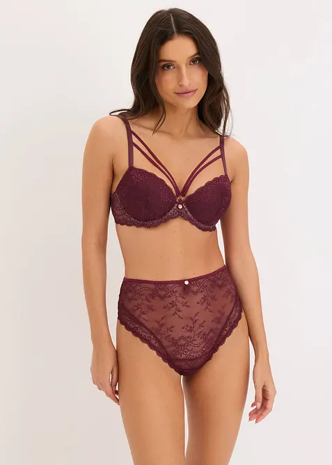 Reggiseno con coppe preformate in pizzo raffinato, bonprix