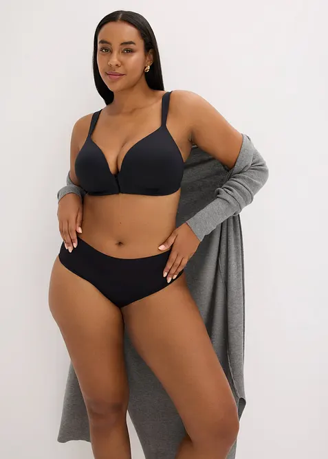 Reggiseno senza ferretto con coppe preformate, pizzo e chiusura davanti, bonprix