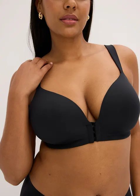 Reggiseno senza ferretto con coppe preformate, pizzo e chiusura davanti, bonprix