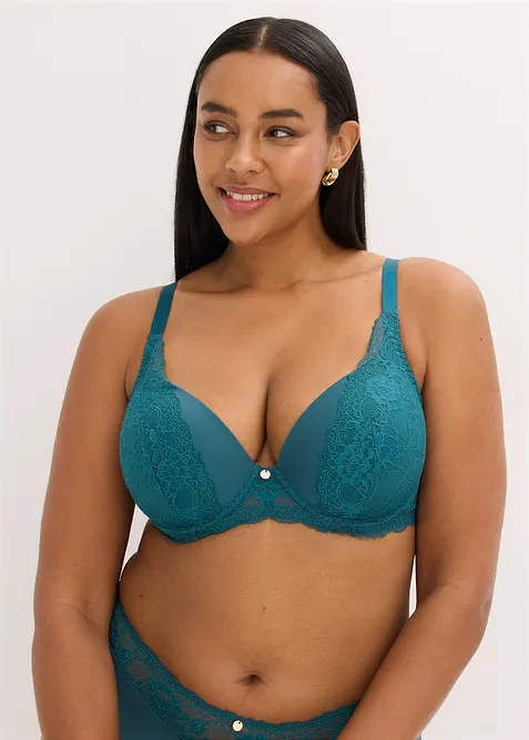 Reggiseno con coppe preformate e pizzo raffinato, bonprix