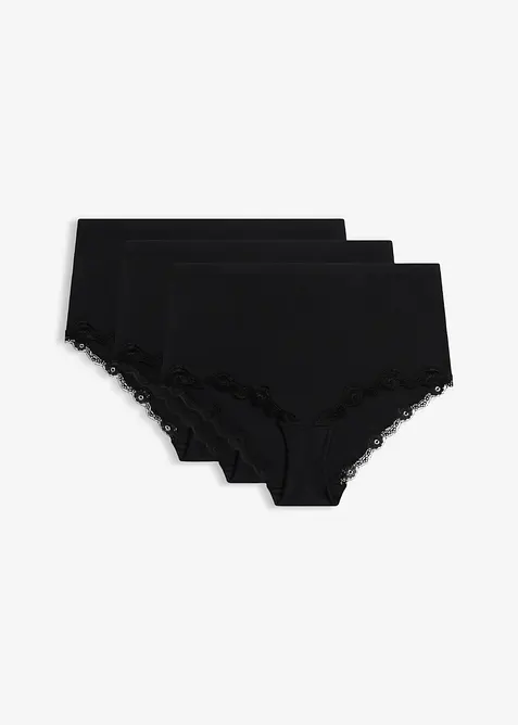 Panty a vita alta senza cuciture in poliammide (pacco da 3), bonprix