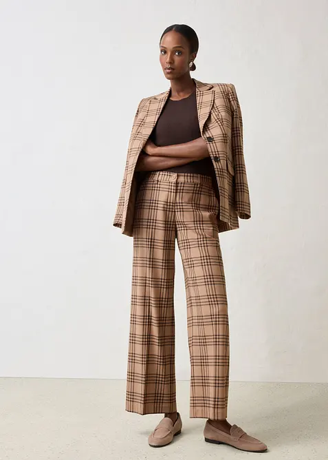 Pantaloni larghi con percentuale di morbida lana, bonprix