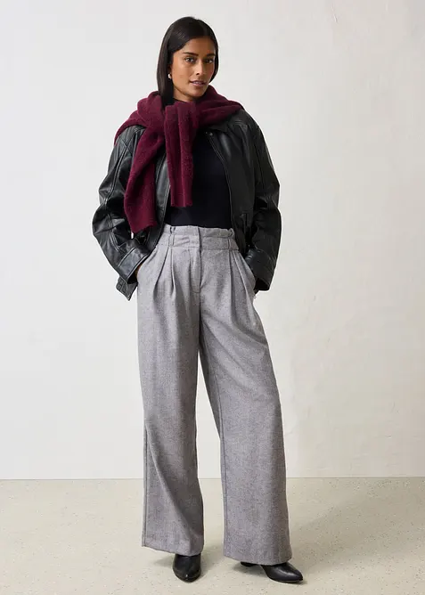 Bomber oversize in nappa d'agnello, bonprix