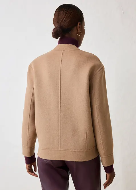 Bomber in misto lana morbido, bonprix