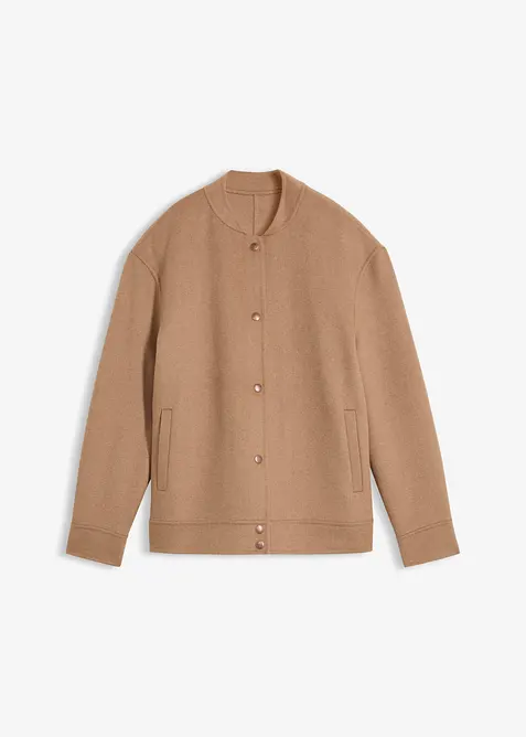 Bomber in misto lana morbido, bonprix