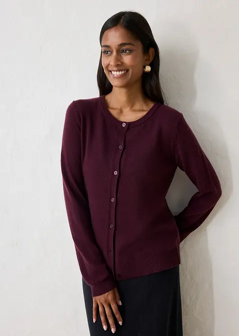 Cardigan in misto cachemire morbido con Good Cashmere Standard&reg;, bonprix