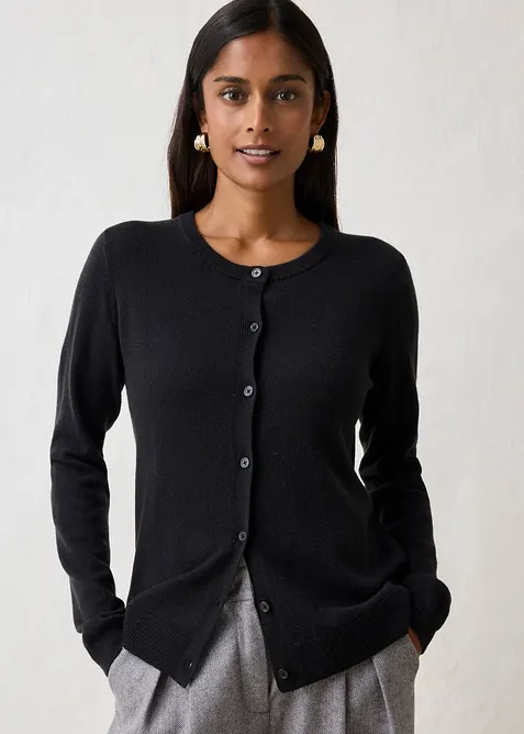 Cardigan in misto cachemire morbido con Good Cashmere Standard&reg;, bonprix