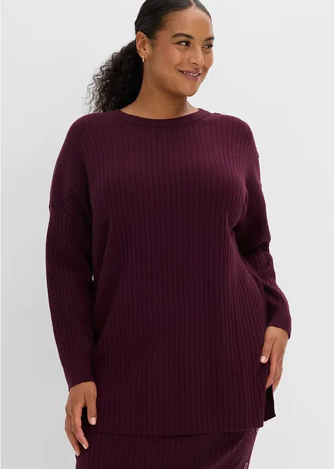 Maglione in misto viscosa con bottoni decorativi, bonprix