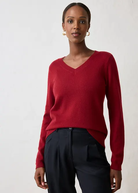 Maglione in misto cachemire morbido con Good Cashmere Standard&reg;, bonprix