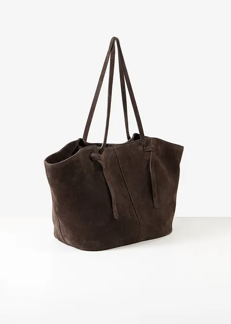 Borsa shopper in pelle scamosciata, bonprix