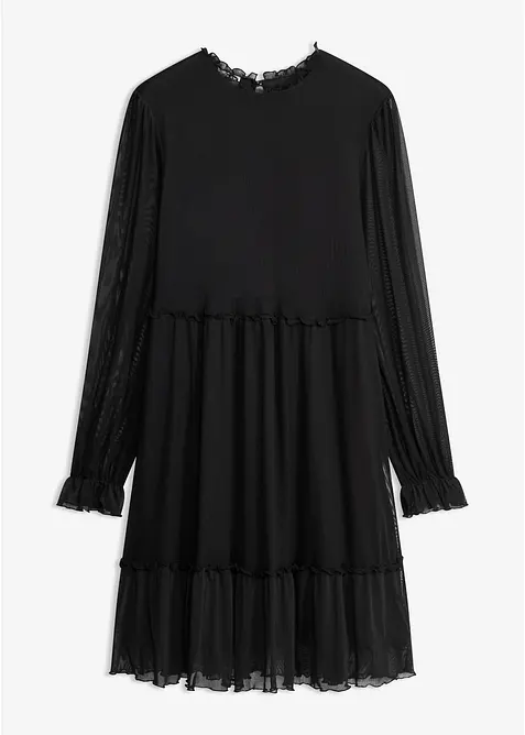 Abito in jersey e mesh fine, bonprix