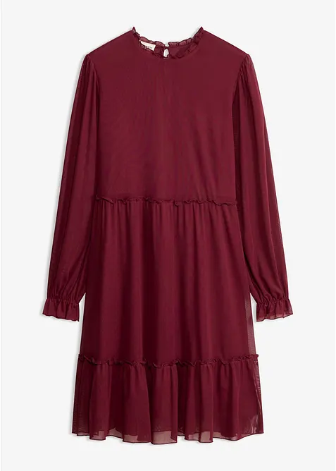 Abito in jersey e mesh fine, bonprix
