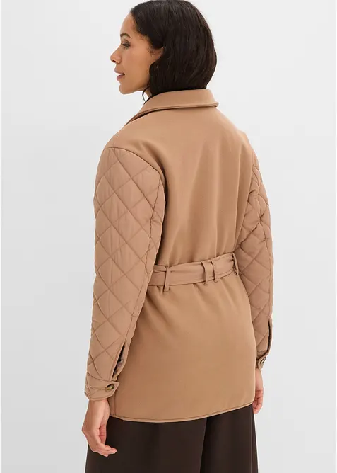 Giacca trapuntata leggera con materiali misti, bonprix