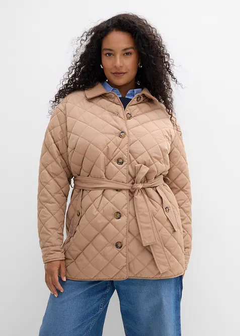 Giacca trapuntata leggera con materiali misti, bonprix