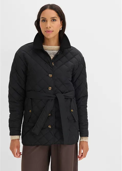 Giacca trapuntata leggera con materiali misti, bonprix