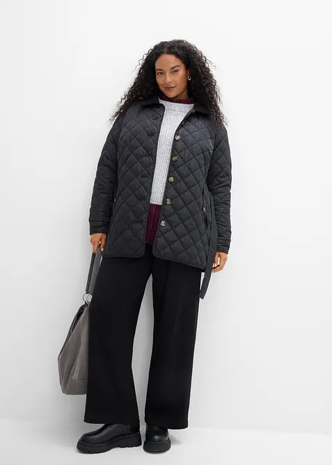 Giacca trapuntata leggera con materiali misti, bonprix