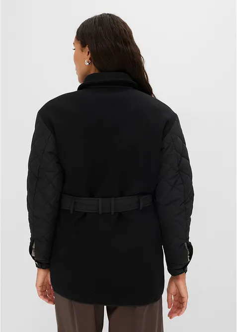 Giacca trapuntata leggera con materiali misti, bonprix
