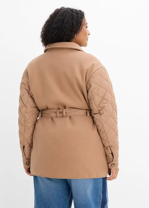 Giacca trapuntata leggera con materiali misti, bonprix